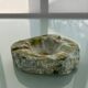 Green marble ashtray
