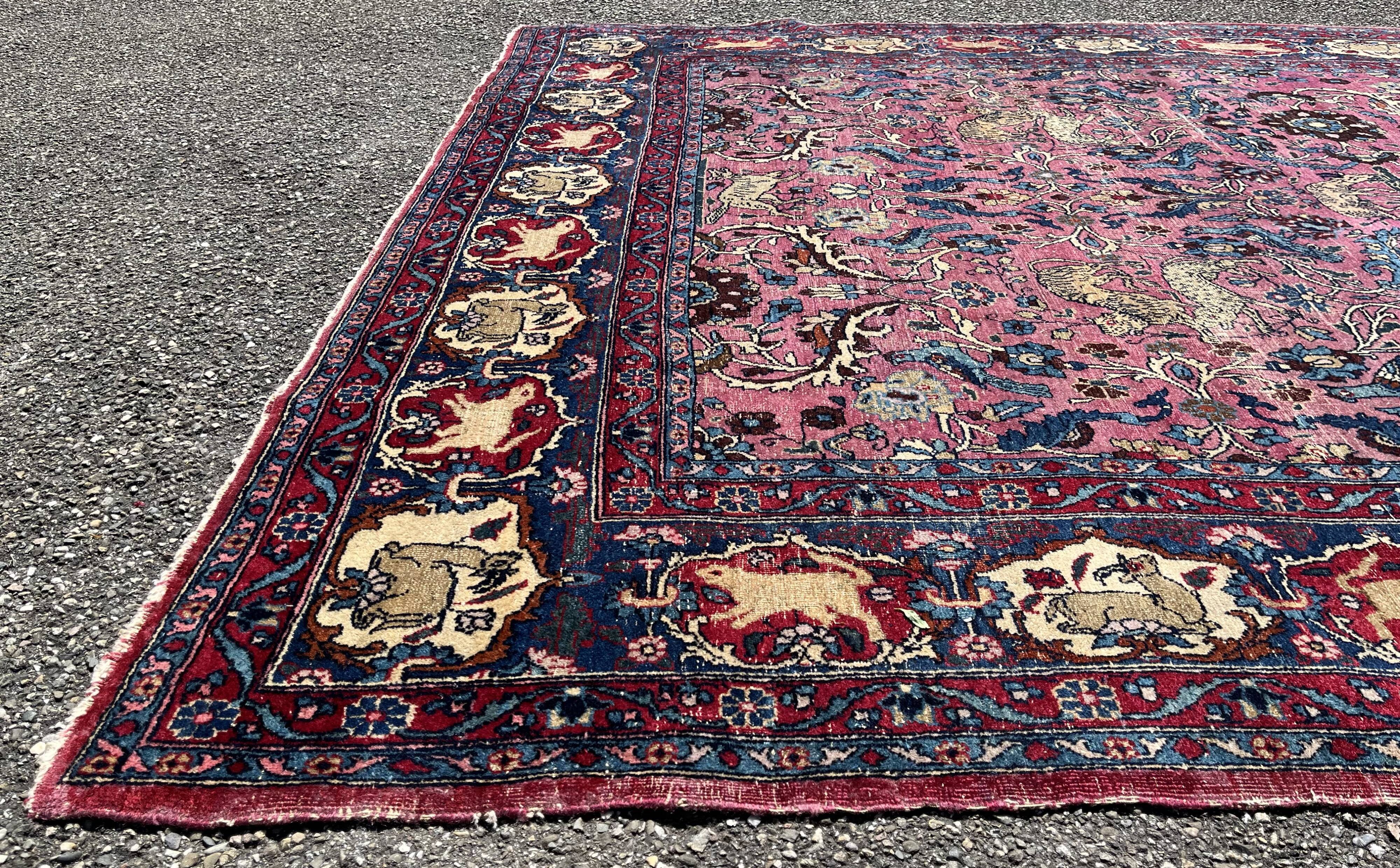 Decorative Persian Rug, Circa 1920