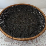 Black wicker fruit basket