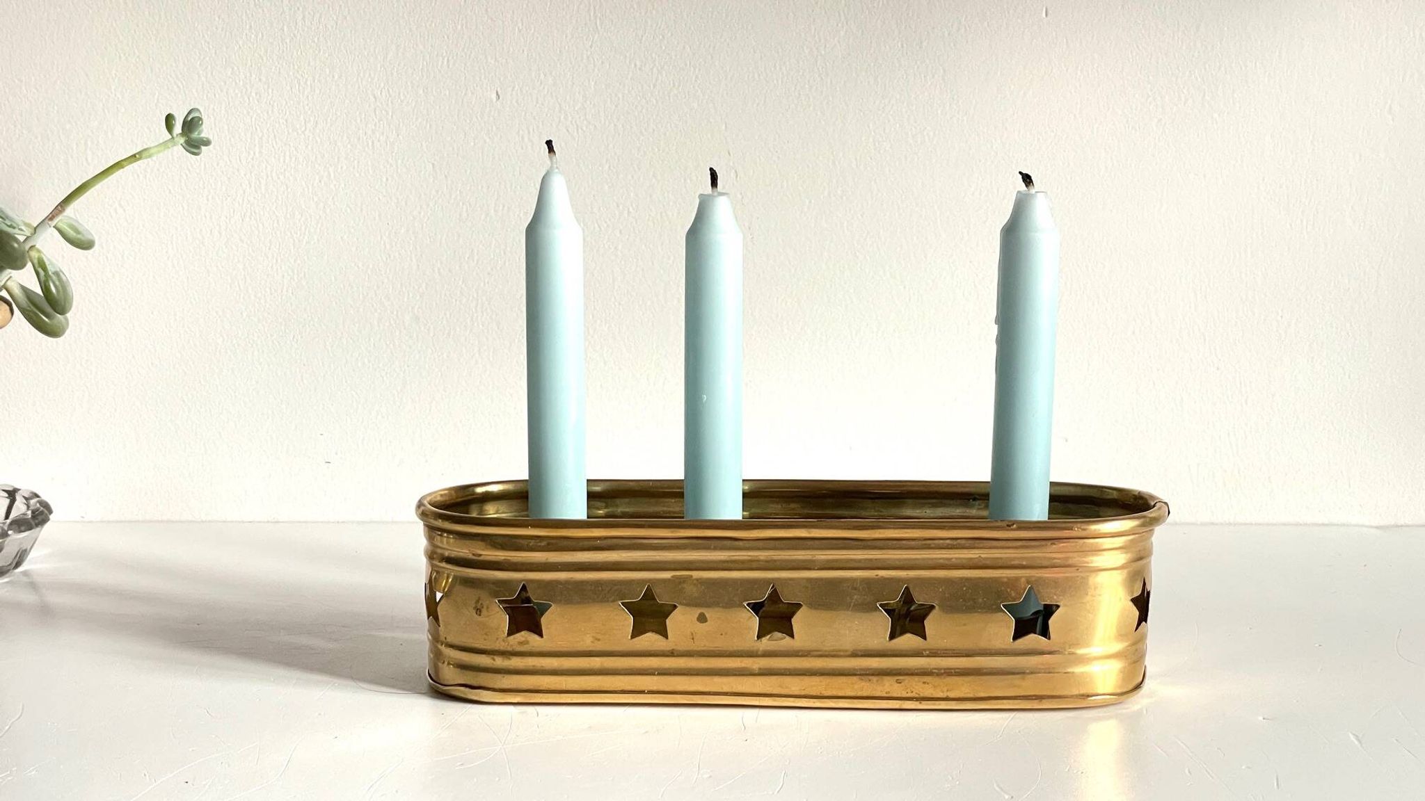 Vintage Brass Candlestick for 4 Candles