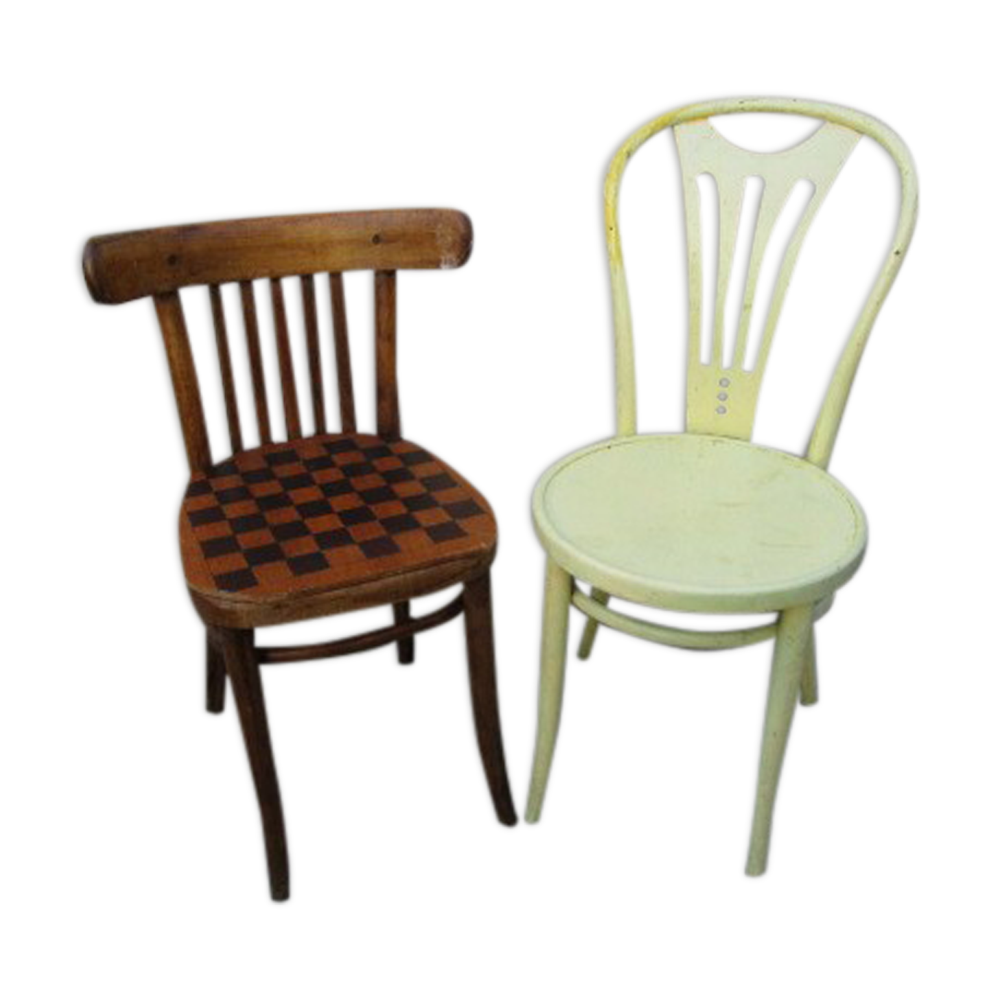 2 antique bistro chairs