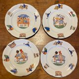 Set of 4 dessert plates from Sarreguemines Digoin