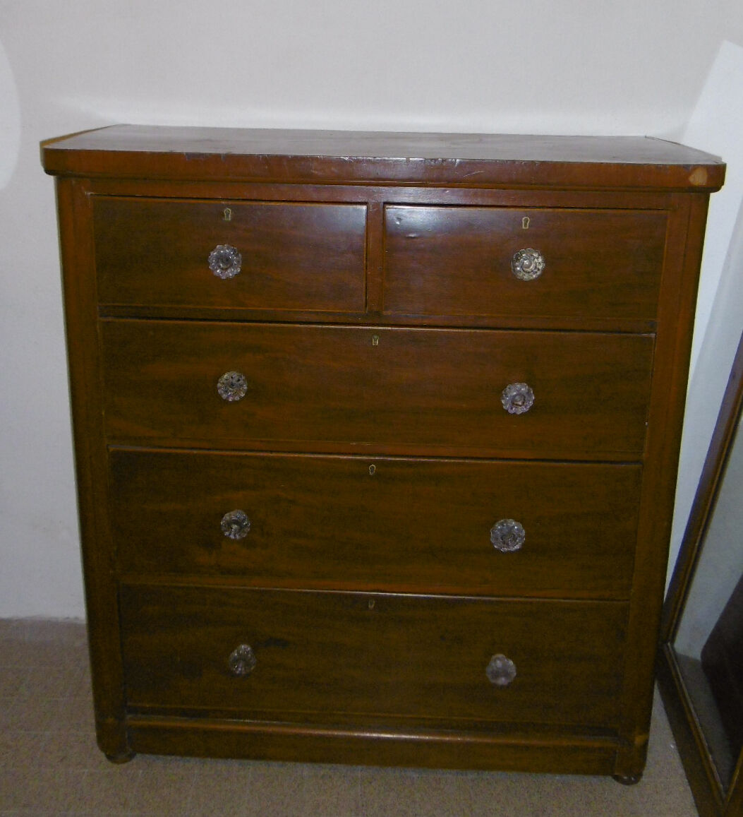 Commode anglaise debut XXeme - 5 tiroirs