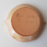 Ashtray / empty pocket floral pattern signed Fonck and Matéo (Vallauris)