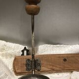 Wood and metal coat hook