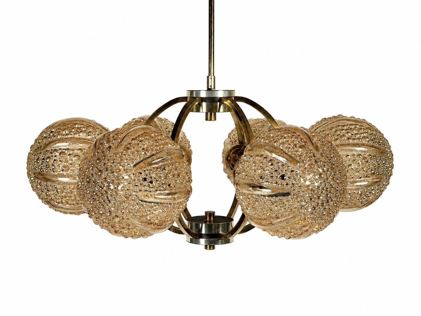 1960s 1970s 6-Light Sputnik Chandelier by Kaiser Leuchten Germany