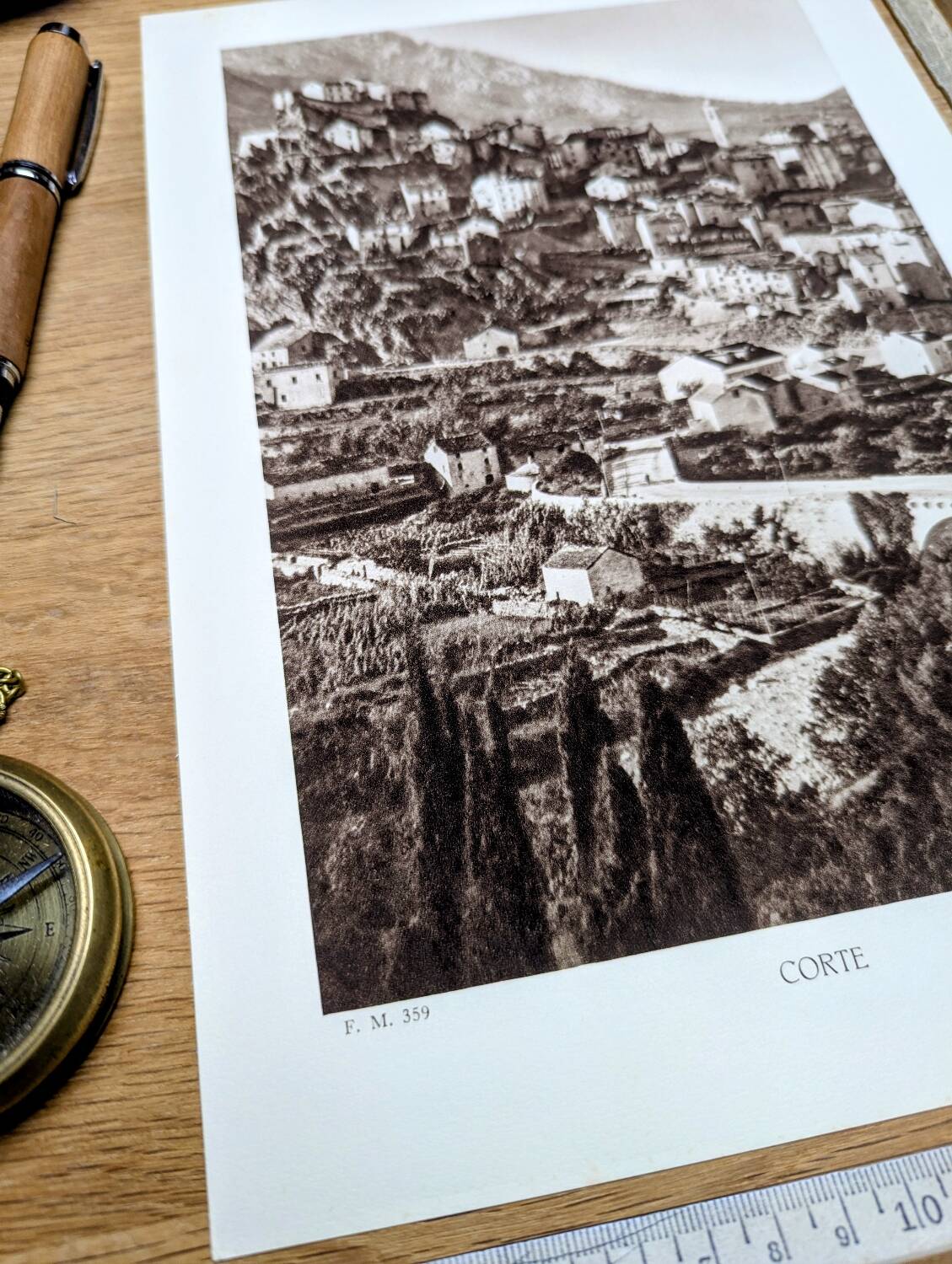 Cut, Corsica, vintage, photo board printed in 1935.