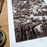 Cut, Corsica, vintage, photo board printed in 1935.