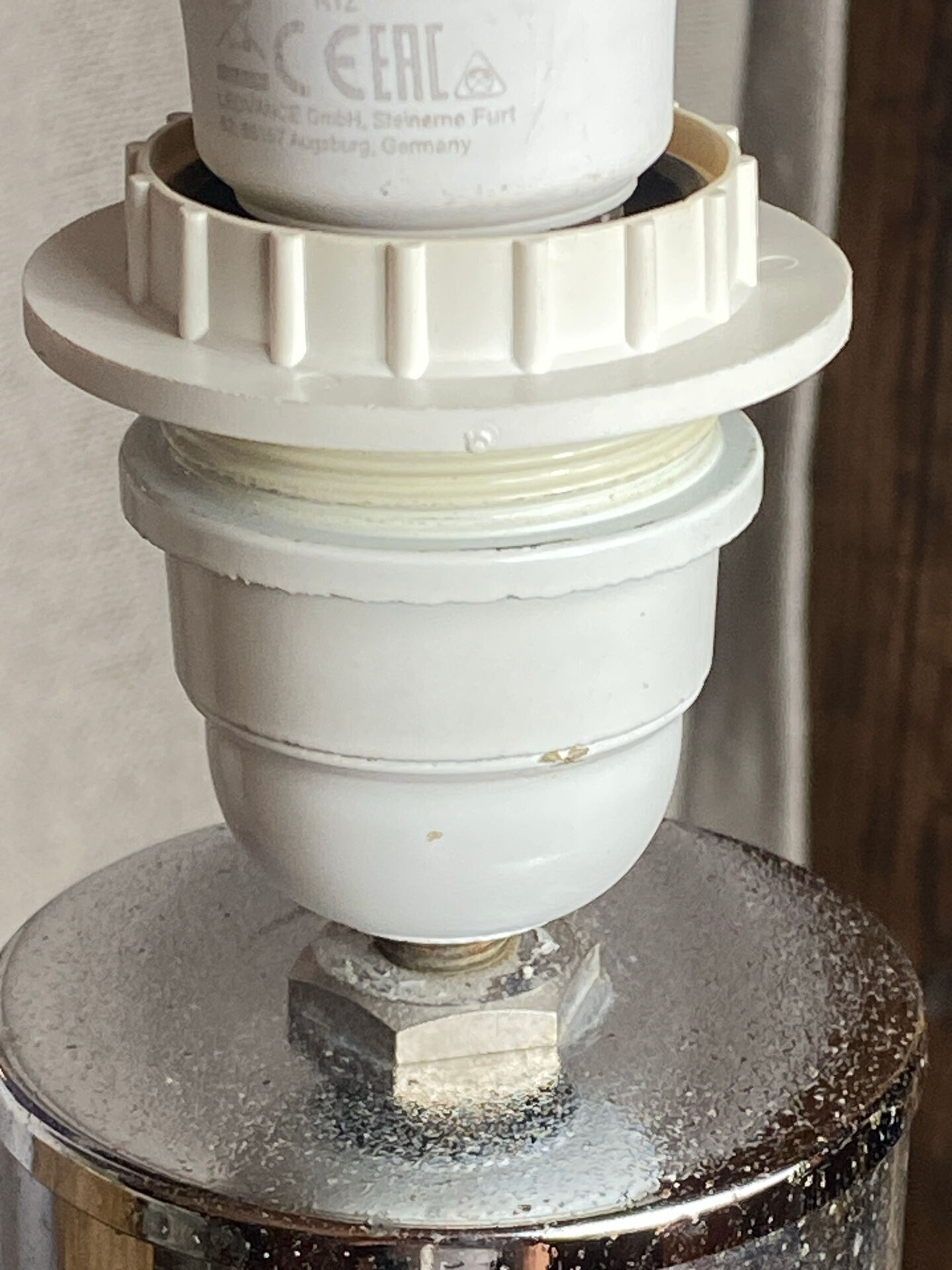 Large glazed ceramic lamp, 1970s