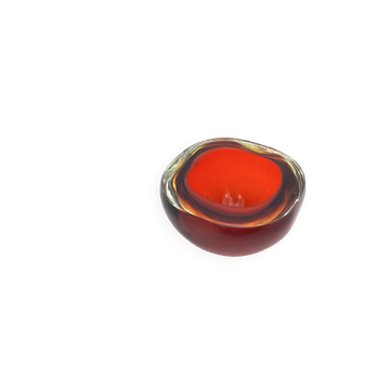 Sommerso Flavio Poli Ashtray Bowl 1.2kg Murano 1960