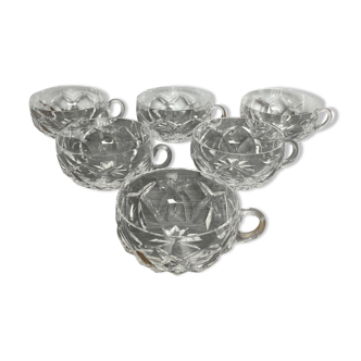 6 Cups Saint Louis Crystal