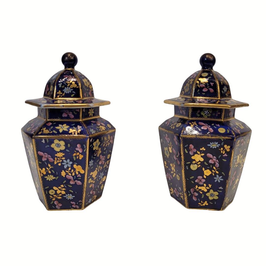 Paire de pots, faïence Ironstone, Mason’s Ashworth, vers 1820 – Angleterre