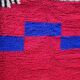 Traditional natural wool rug with colourful patterns, size 2/3 m.