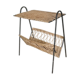 Table metal and wicker, 1950.