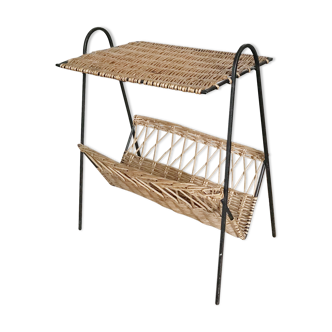 Table metal and wicker, 1950.