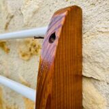 Vintage oak towel rack/wall-mounted bracket, circa 1970s