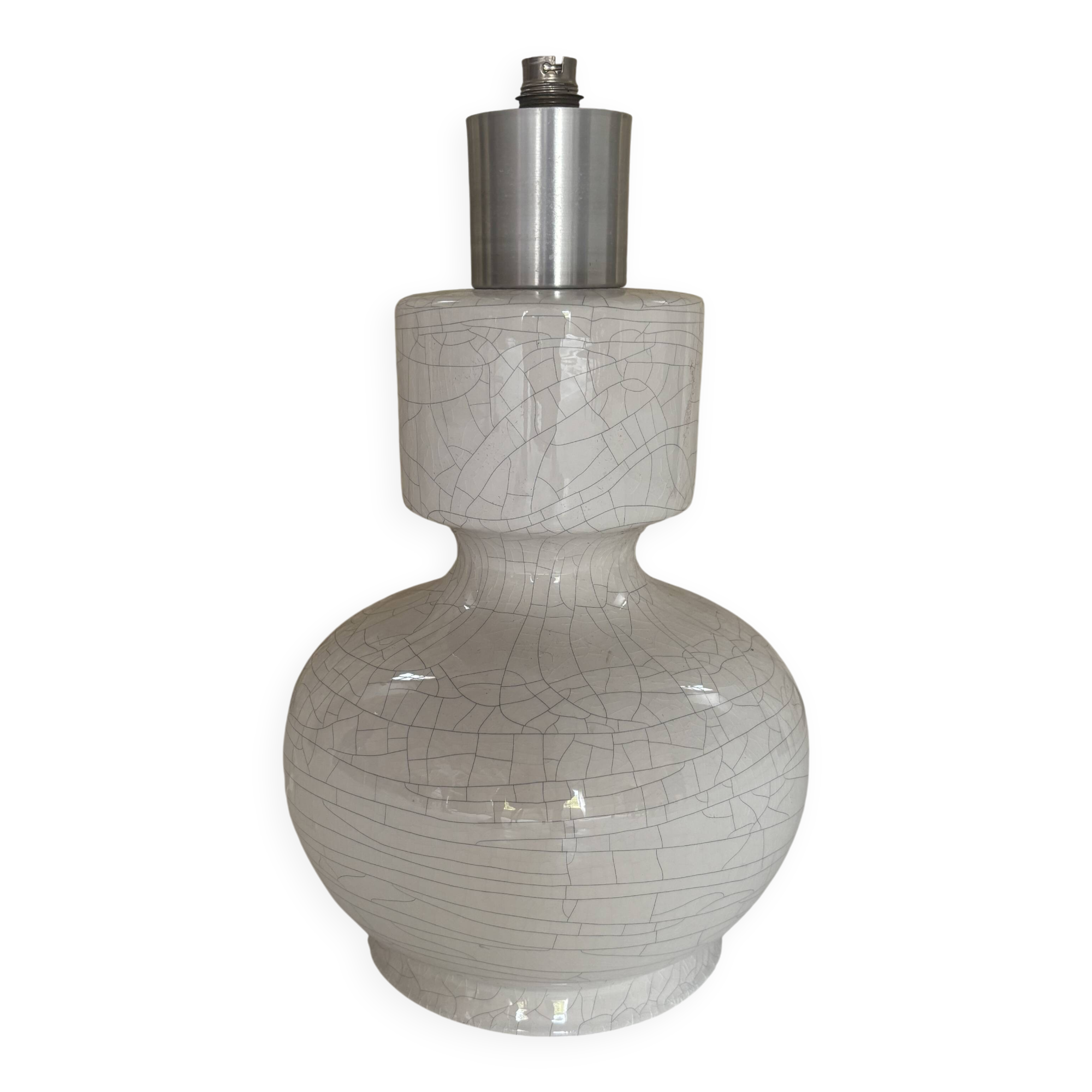 Crackle-effect ceramic lamp – 1970s