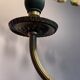 Vintage floor lamp in black and gold metal with lampshades
