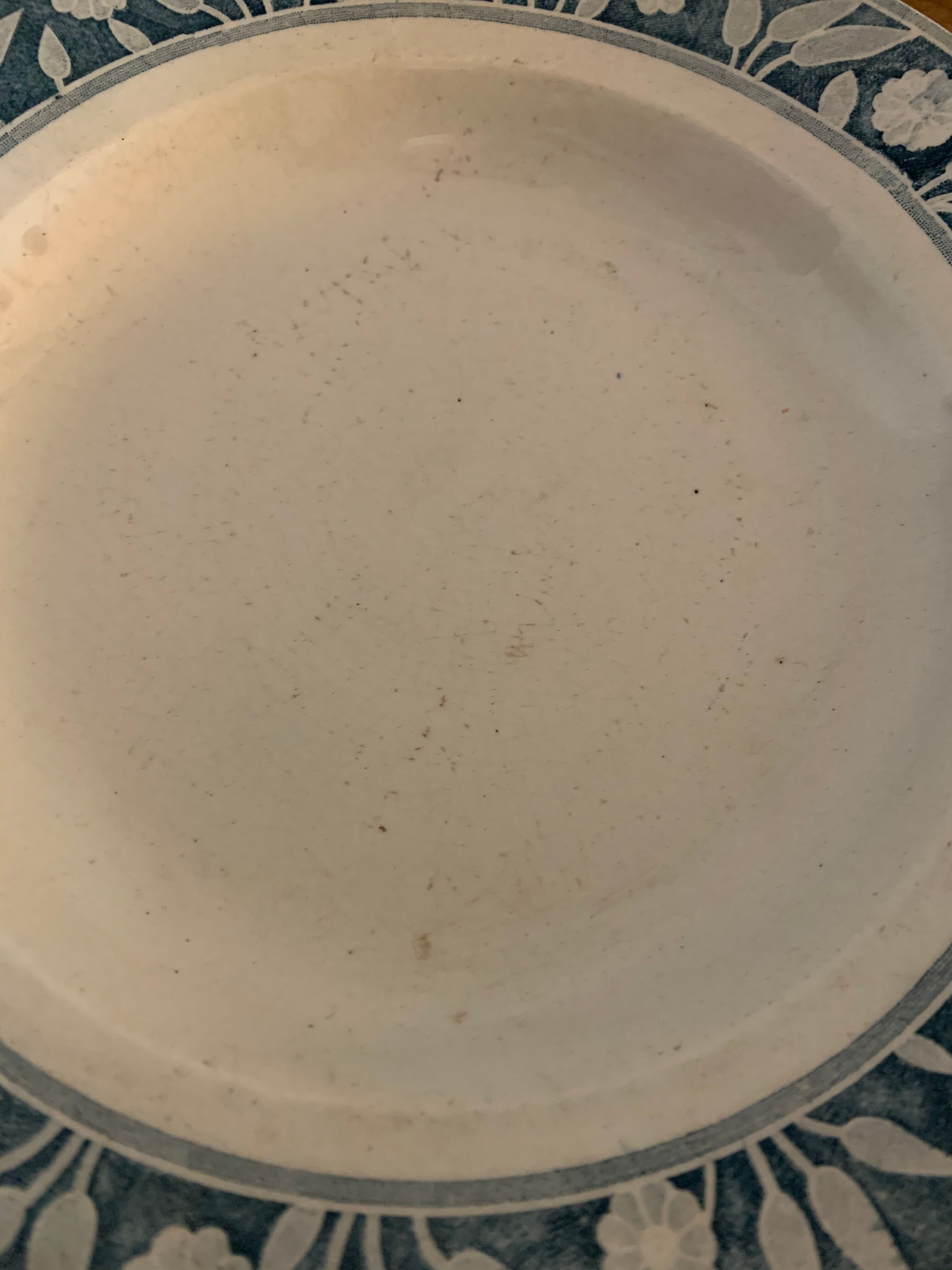 6 hollow plates art nouveau Creil and Montereau Labrador Warsaw 19th