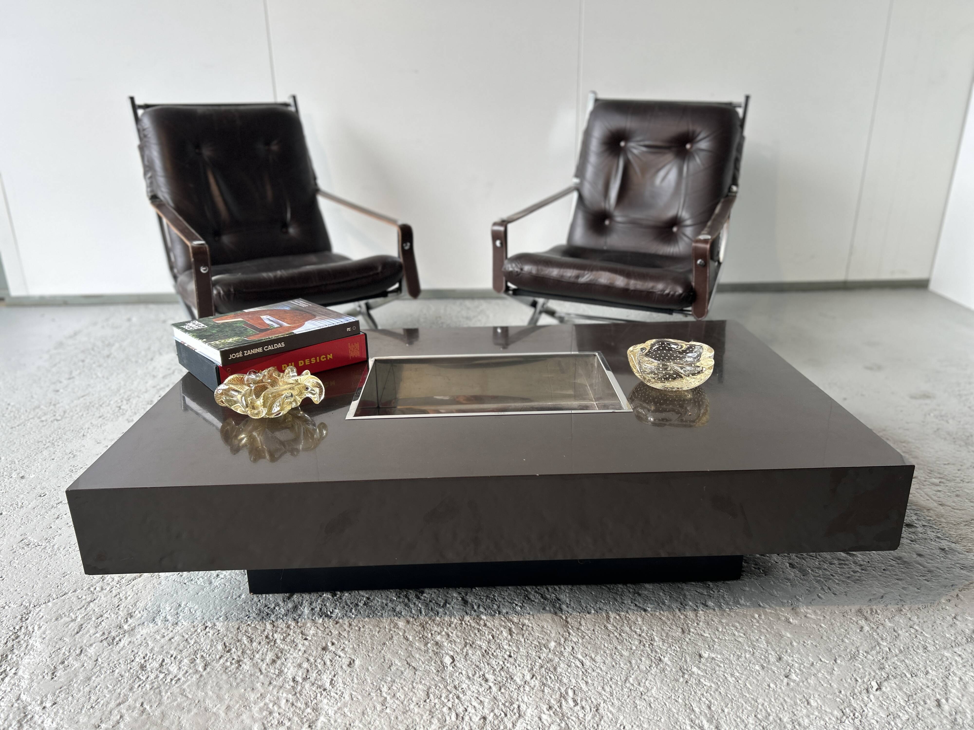 Coffee table in the style of Willy Rizzo Italian Design 1970