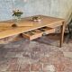 Large authentic farmhouse table made of solid French oak.