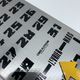 Alsthom CSEE vintage 1970s brushed stainless steel calendar