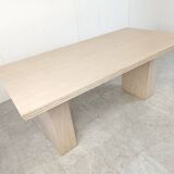 Vintage travertine dining table, 1970s