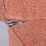 Restored midcentury sofa Miroslav Navratil lacquered wood Czechia 1960s