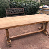 Solid oak monastery table
