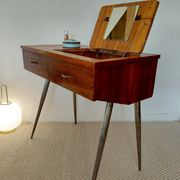 Coiffeuse scandinave en placage teck - années 60