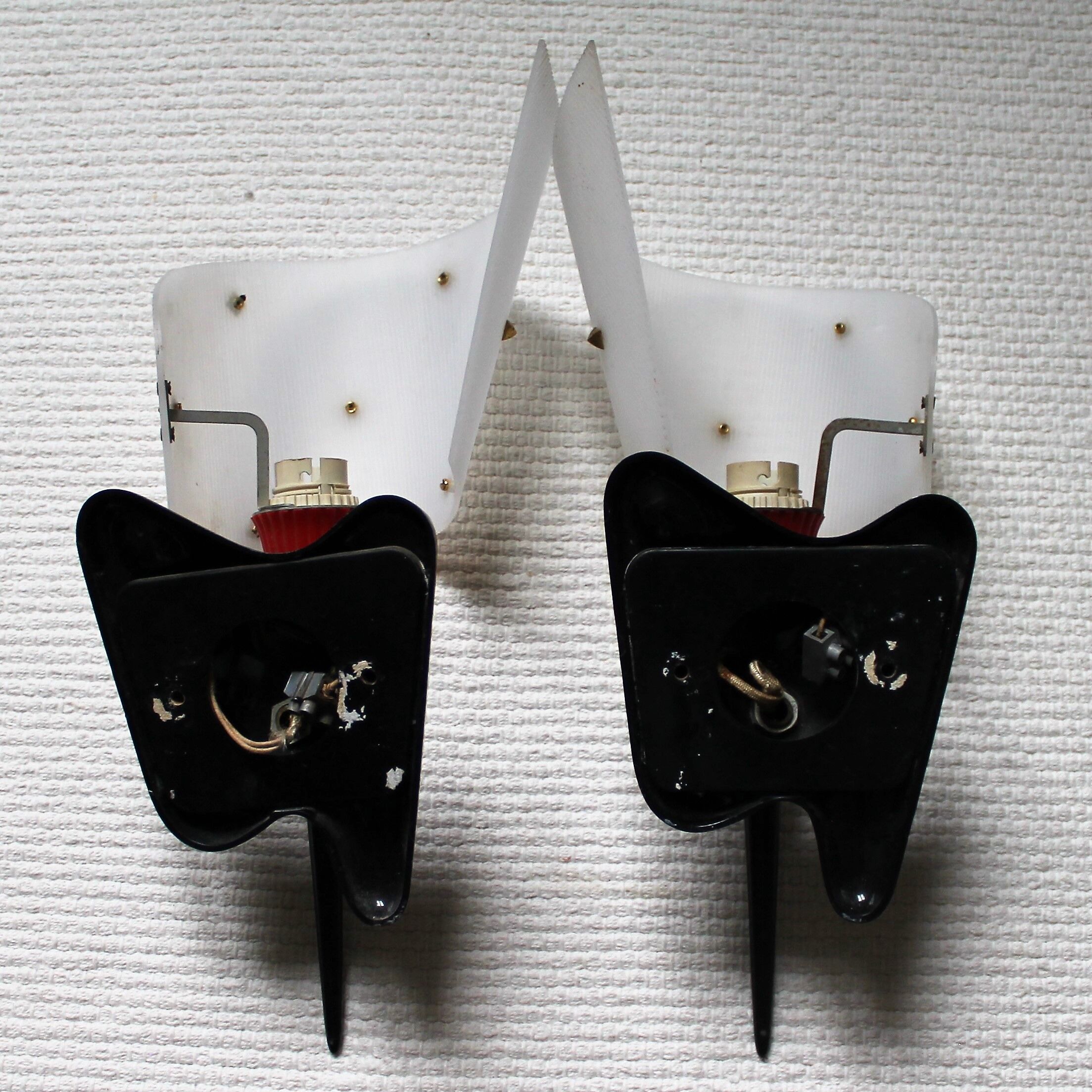 Pair of vintage torch sconces