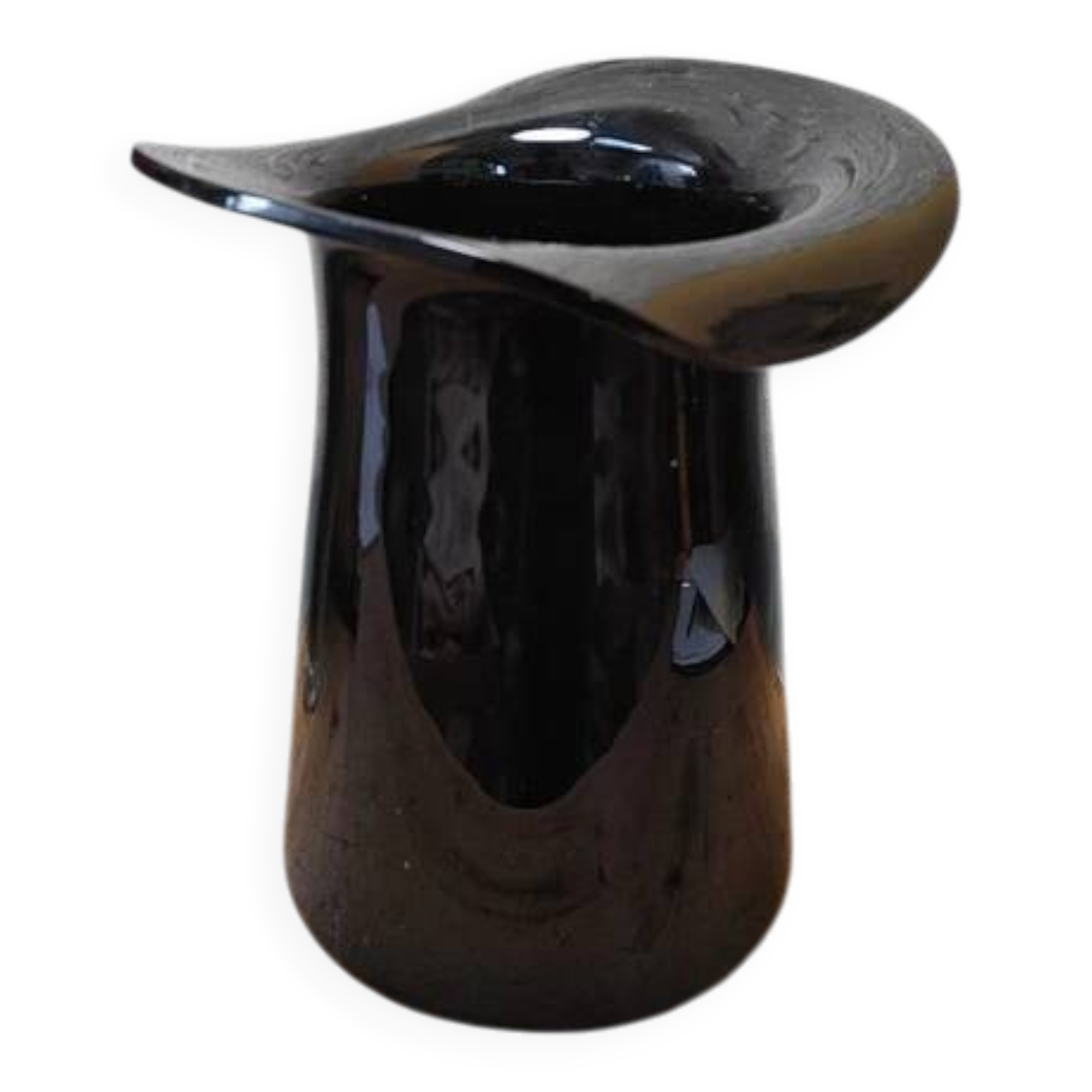 Vintage 70s bowler hat vase pot