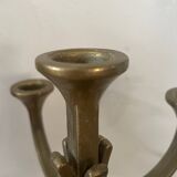 Solid Brass Brutalist Chandelier