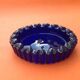 1970s ashtray / empty pocket cobalt blue glass