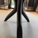 Round table colico matte black ceramic, matte black ash legs d160+plate 70