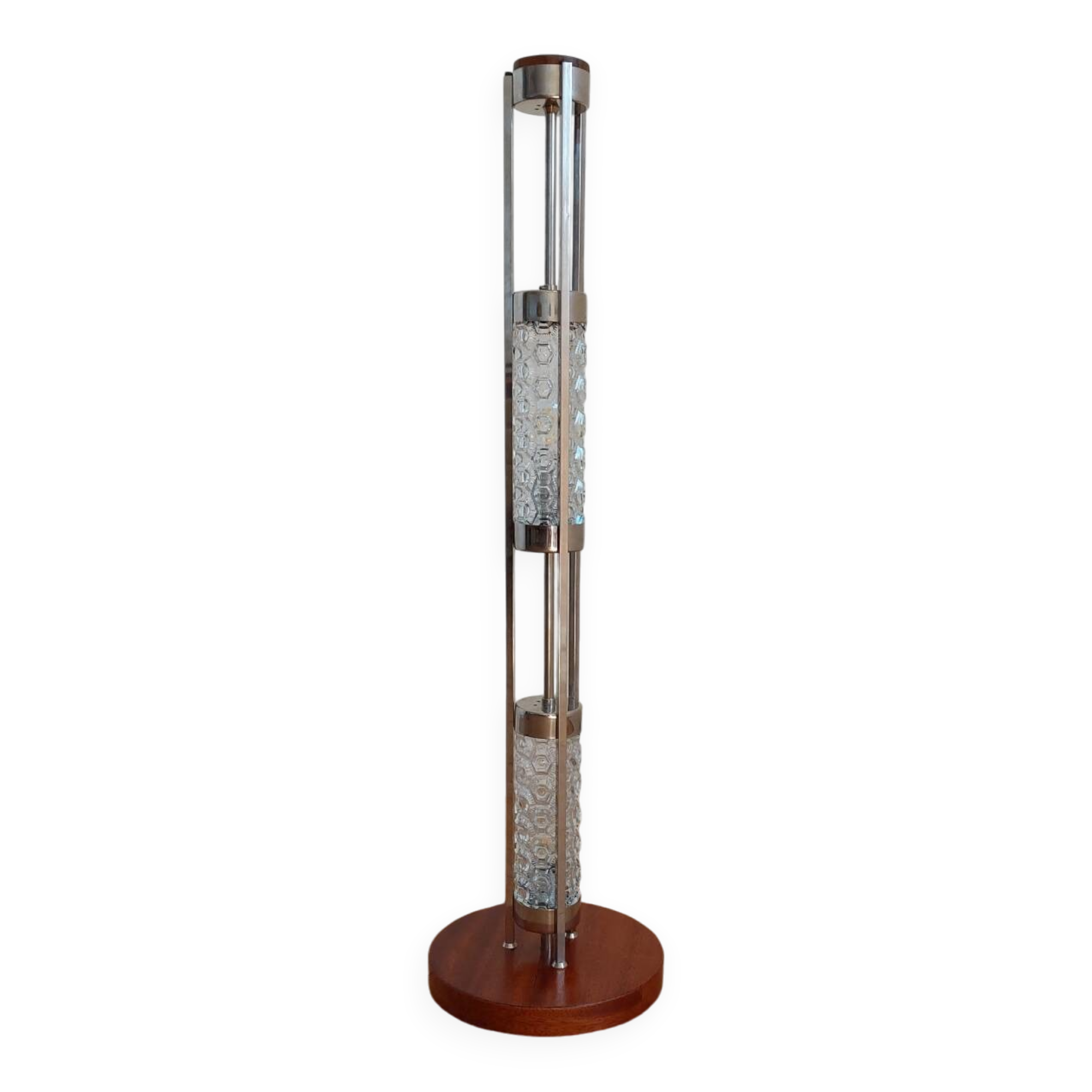 Vintage stainless steel floor lamp