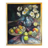 Still life with fruit signed 1952