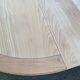 Louis XVI extendable round table in solid raw oak 210cm 19th century