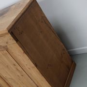 Vintage rustic German pine apothecary cabinet / shop counter, 1930s