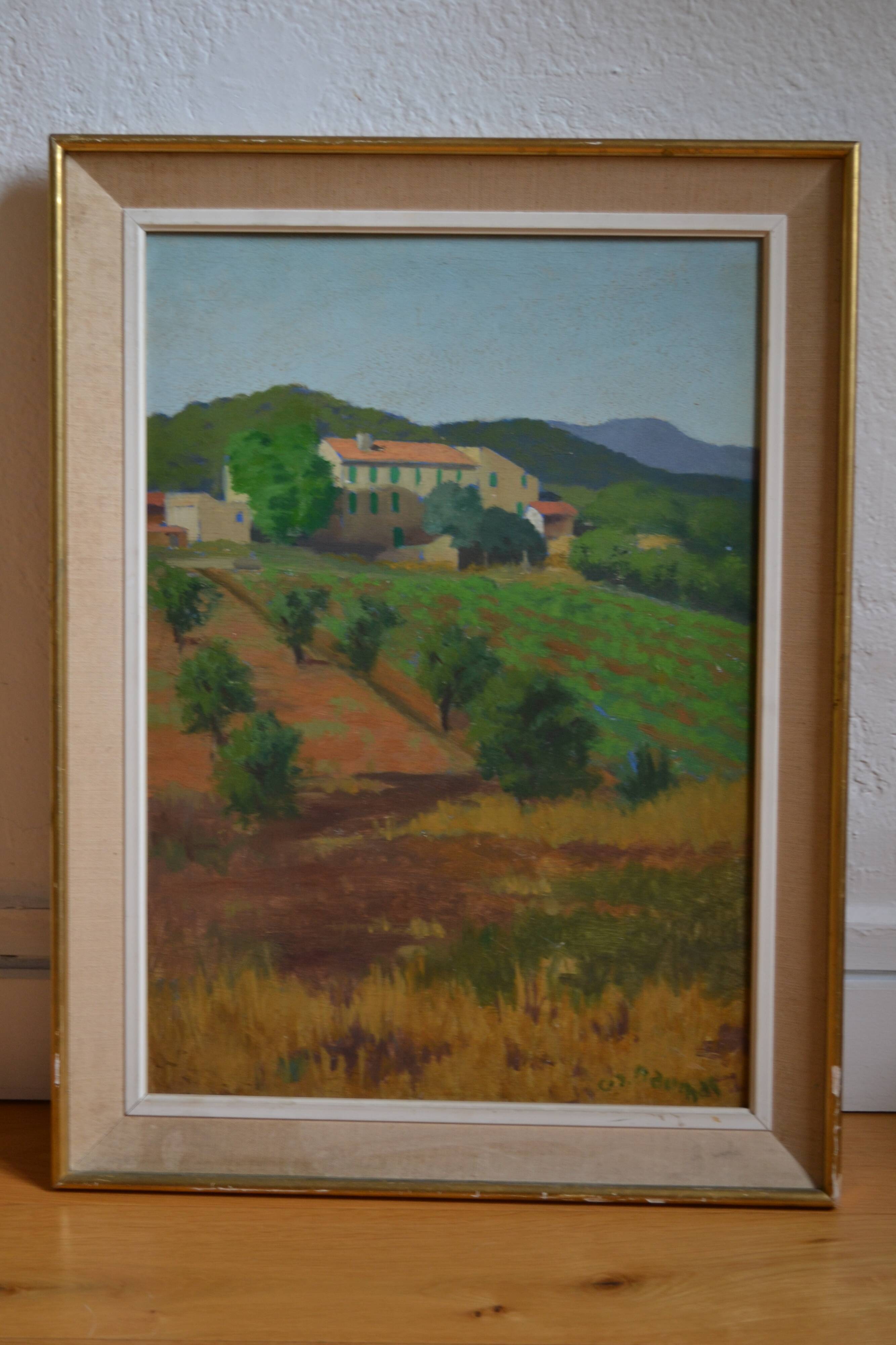 Victor VIC-DAUMAS (1909-2002) HSP 50x36cm Landscape of Provence School of Paris