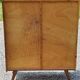 Vintage Golden Blond Oak Chest of drawers Feet Compass 6 Drawers 1 Door 50s