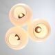 Mid-Century Italian Opaline Glass & Brass Pendant Lamp, set of 3