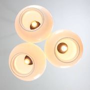 Mid-Century Italian Opaline Glass & Brass Pendant Lamp, set of 3