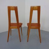 Cherry wood chairs by Ernst-Martin Dettinger, Germany, 1960s, set of 2.