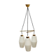 1950s Italian triangle lamp in brass and opalglass