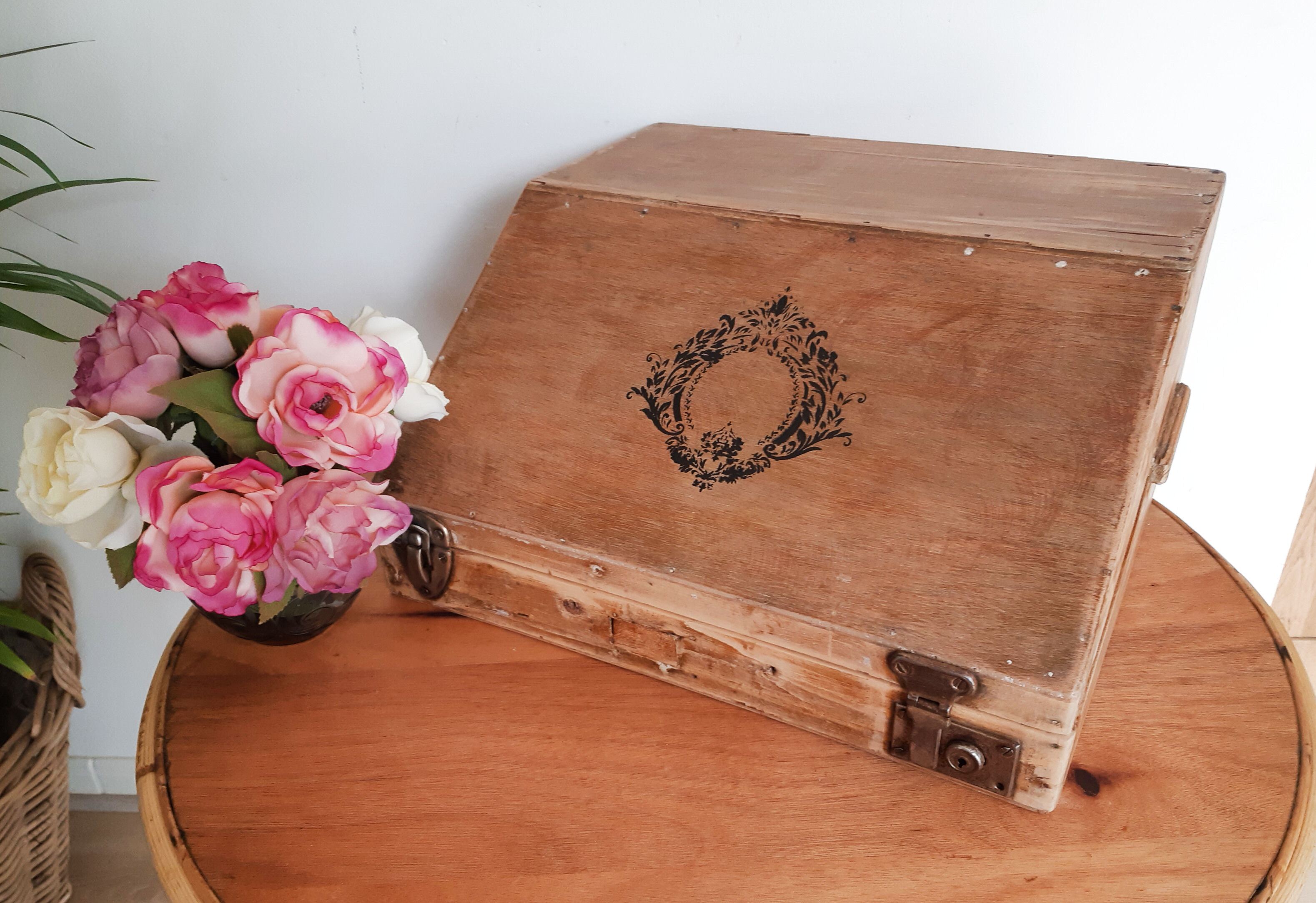 Old wooden box, treasure box