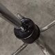 Parrot coat rack 16 hooks industrial in chromed metal and base + black balls 1960