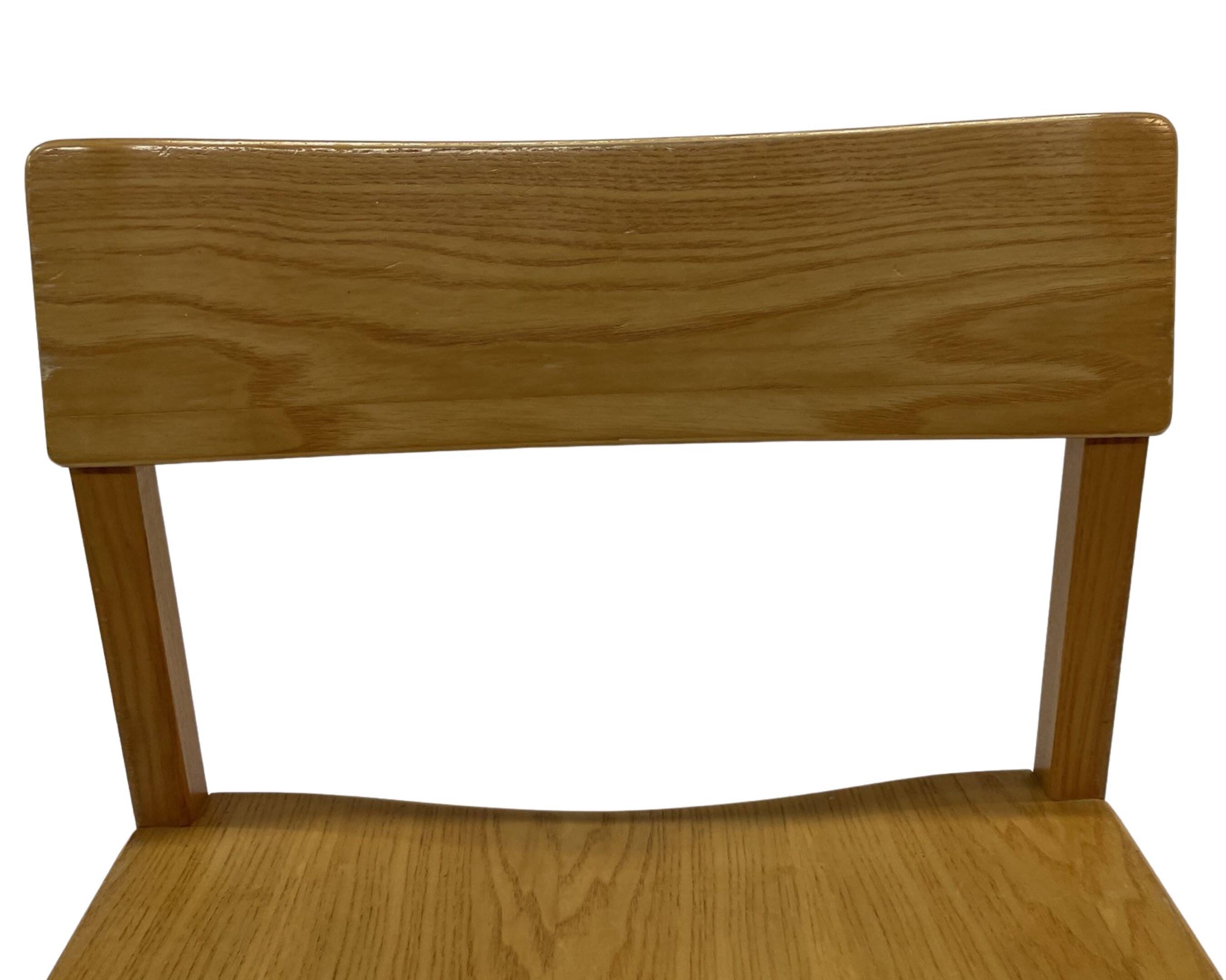 Vintage wooden chair 1980s minimalist design unique