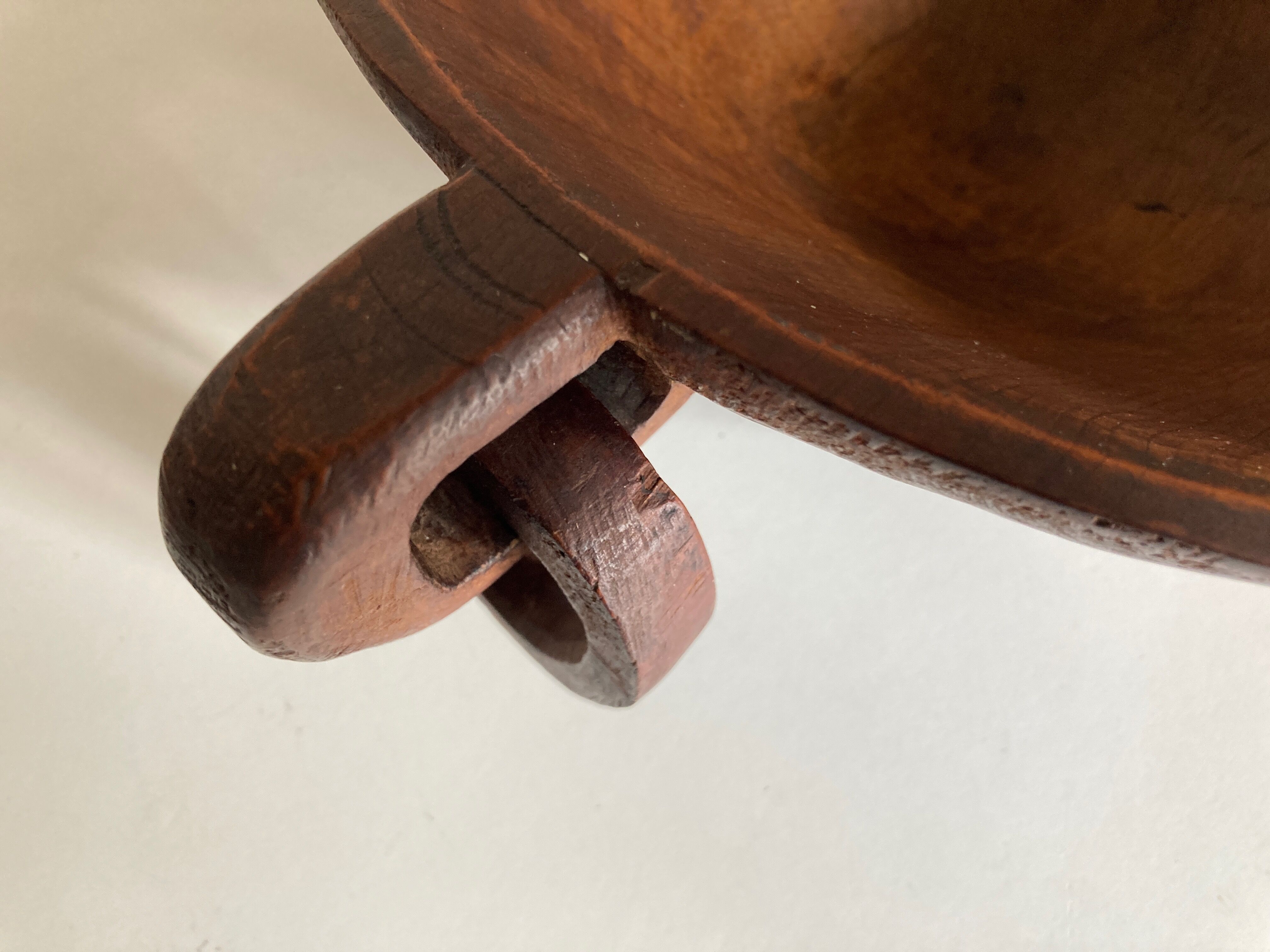 Cutting centerpiece modernist African art in raw wood