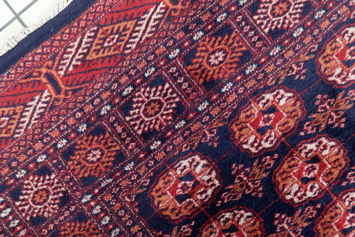 Tapis Boukhara ouzbek vintage fait main, 153 cm x 254 cm, années 1960 - 1C1151